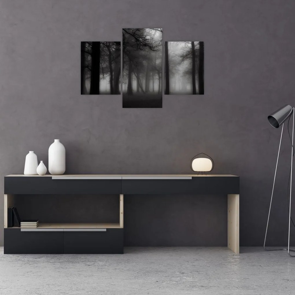 Tablou - Pădure în ceață (90x60 cm)