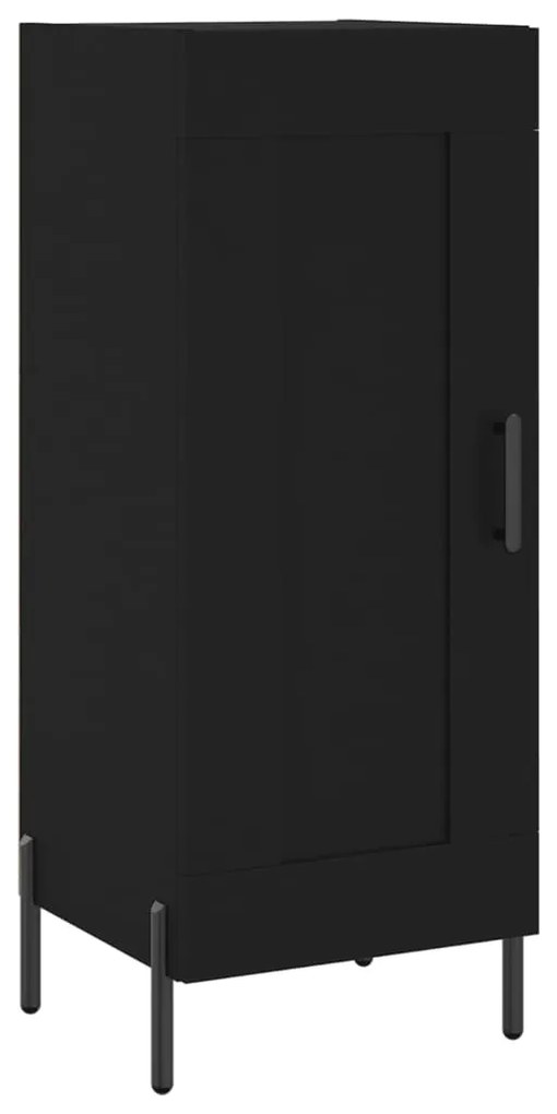 830453 vidaXL Servantă, negru, 34,5x34x90 cm, lemn compozit