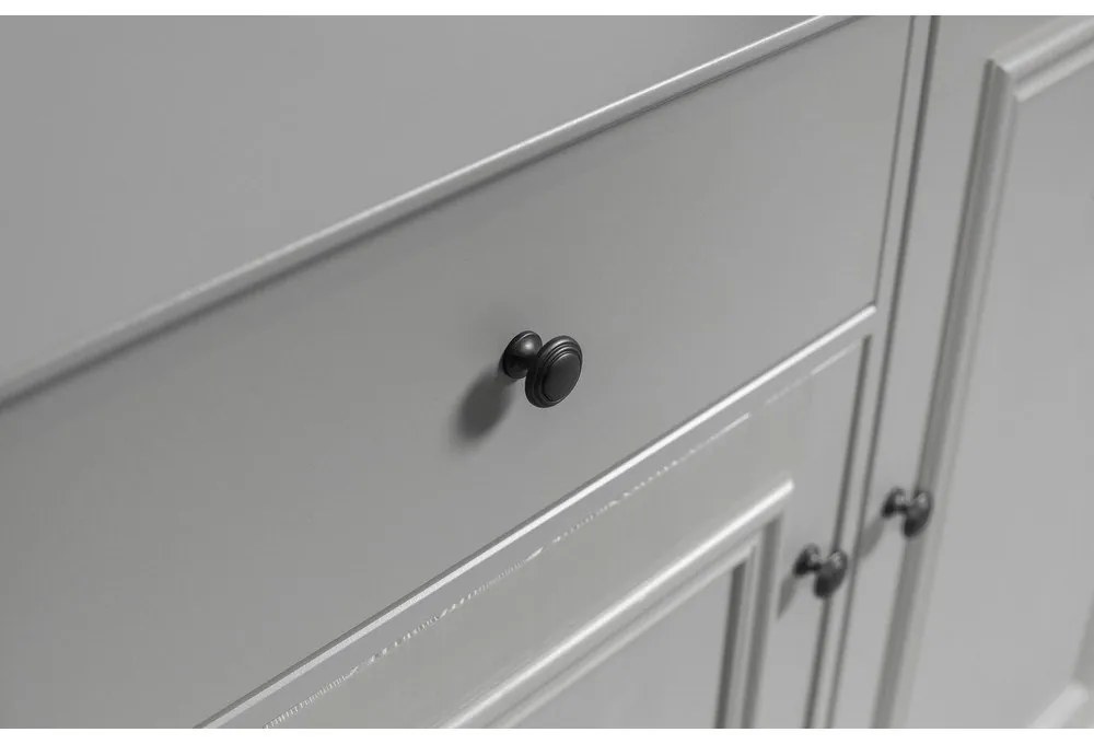 Comodă pentru copii gri deschis joasă din lemn de pin 98x93 cm Lily – WOOOD