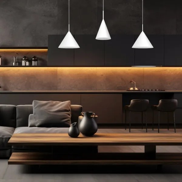 Lampă suspendată pe cablu CAPITAL 1xGX53/15W/230V Ø 32 cm albă