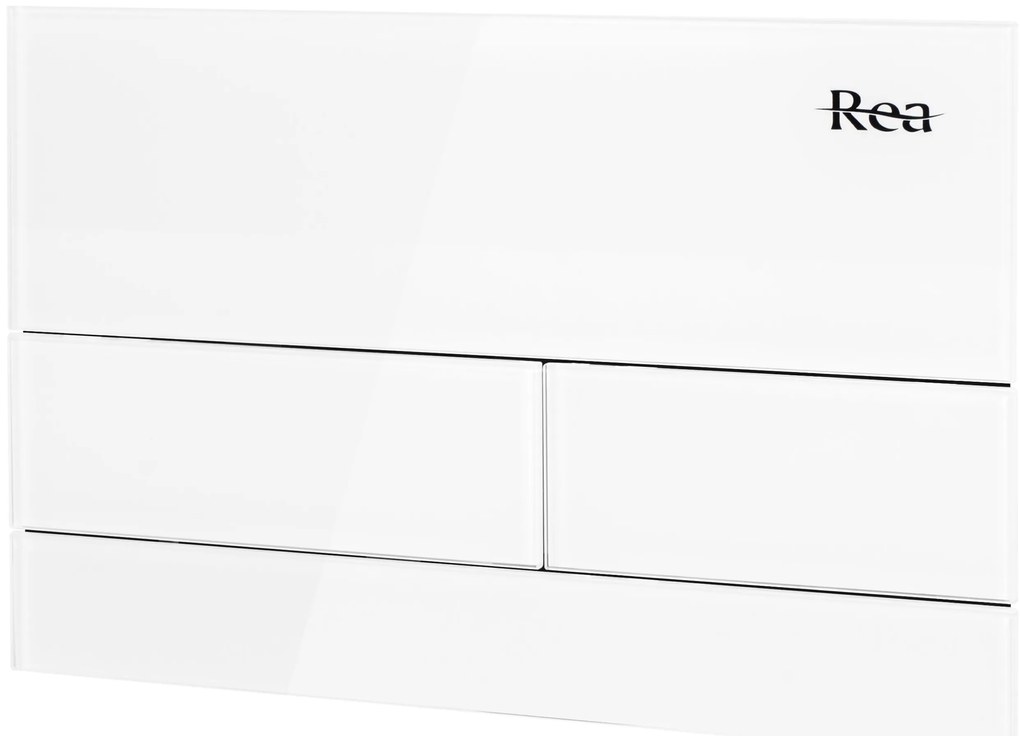 Clapeta pentru rezervor incastrat K011A-Q Rea T White Glass