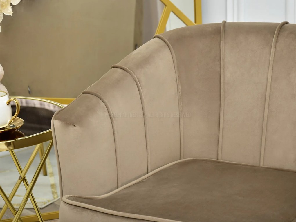 Canapea Etimee S (bej + auriu). Promo -15%. 1111388