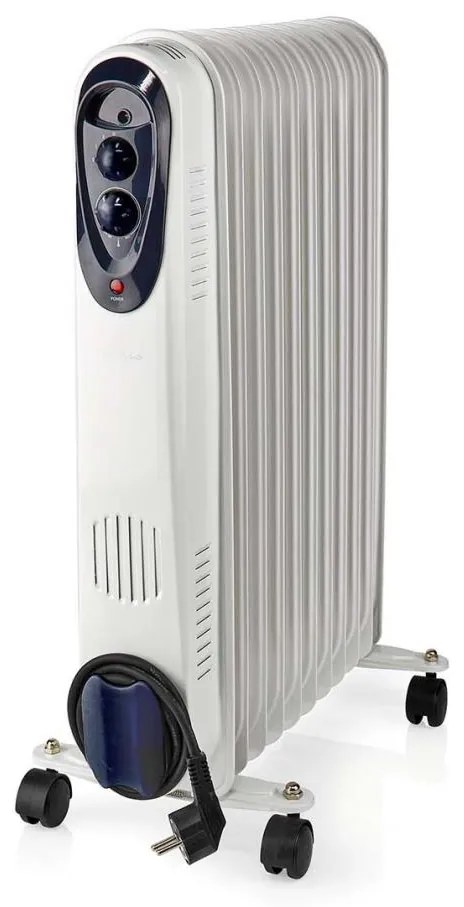 Nedis HTOI30WT11 - Radiator portabil cu ulei, 11 aripi, 1000/1500/2500W, 230V
