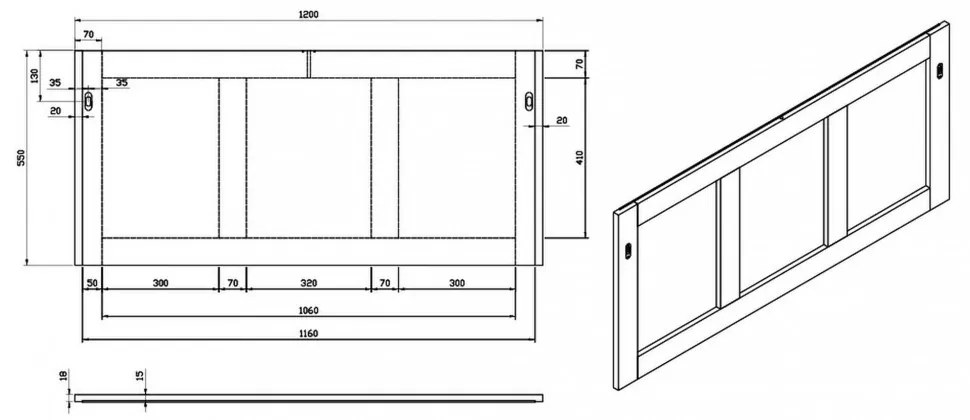 Mobilier complet de baie Elois 120