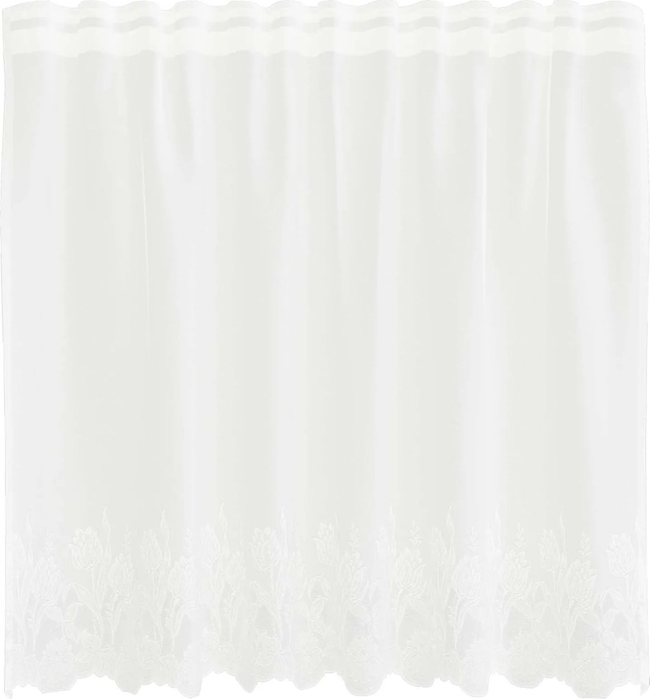 vidaXL Cortină din Dantelă cu perdele Alb 100 x 150 cm Poliester