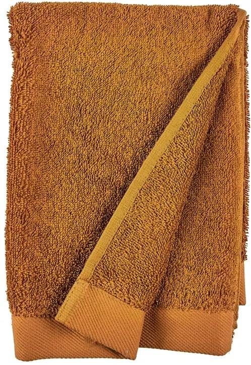 Prosop din bumbac froté Södahl Clay, 100 x 50 cm, portocaliu