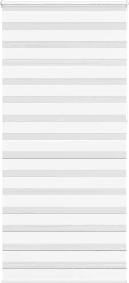 vidaXL Jaluzea tip zebra alb lățime țesătură 100,9 cm poliester
