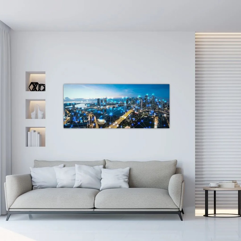 Tablou - Rețeaua orașului (120x50 cm)