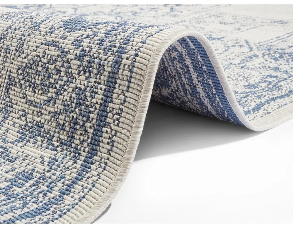 Covor adecvat pentru exterior NORTHRUGS Borbon, 120 x 170 cm, albastru-crem