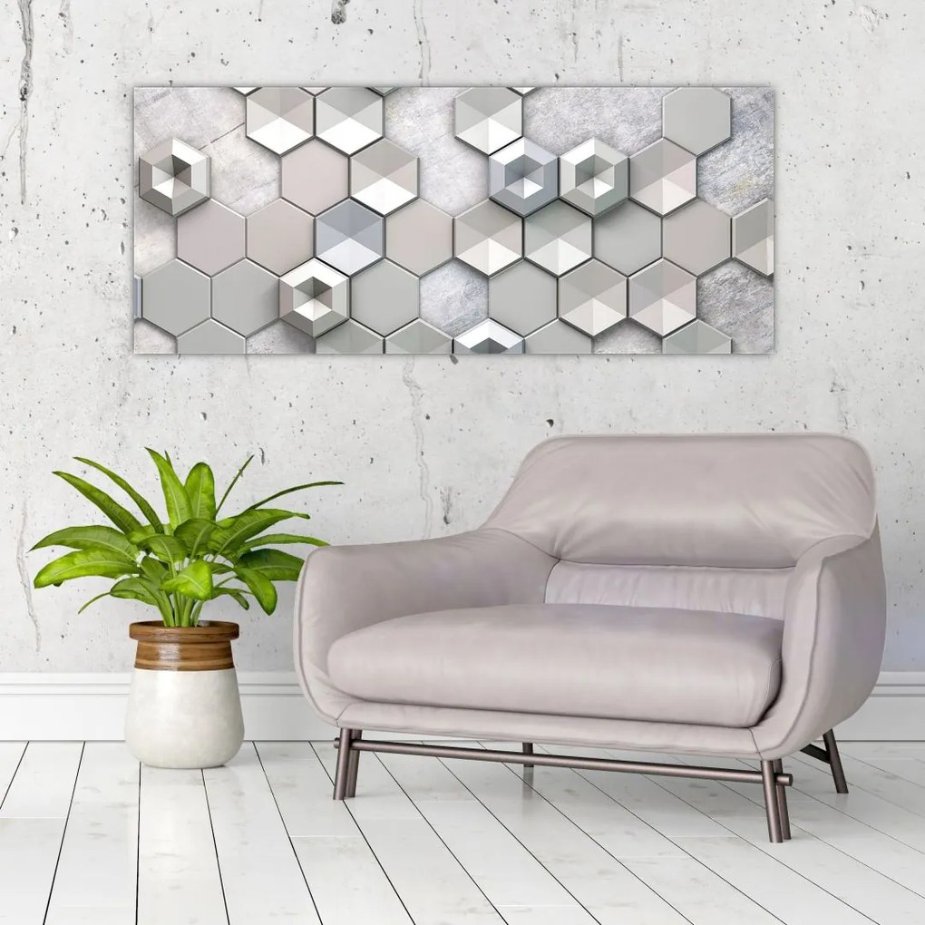 Tablou cu abstracție 3D (120x50 cm)