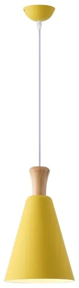 Lustră pe cablu 1xE27/15W/230V galben pr. 20 cm