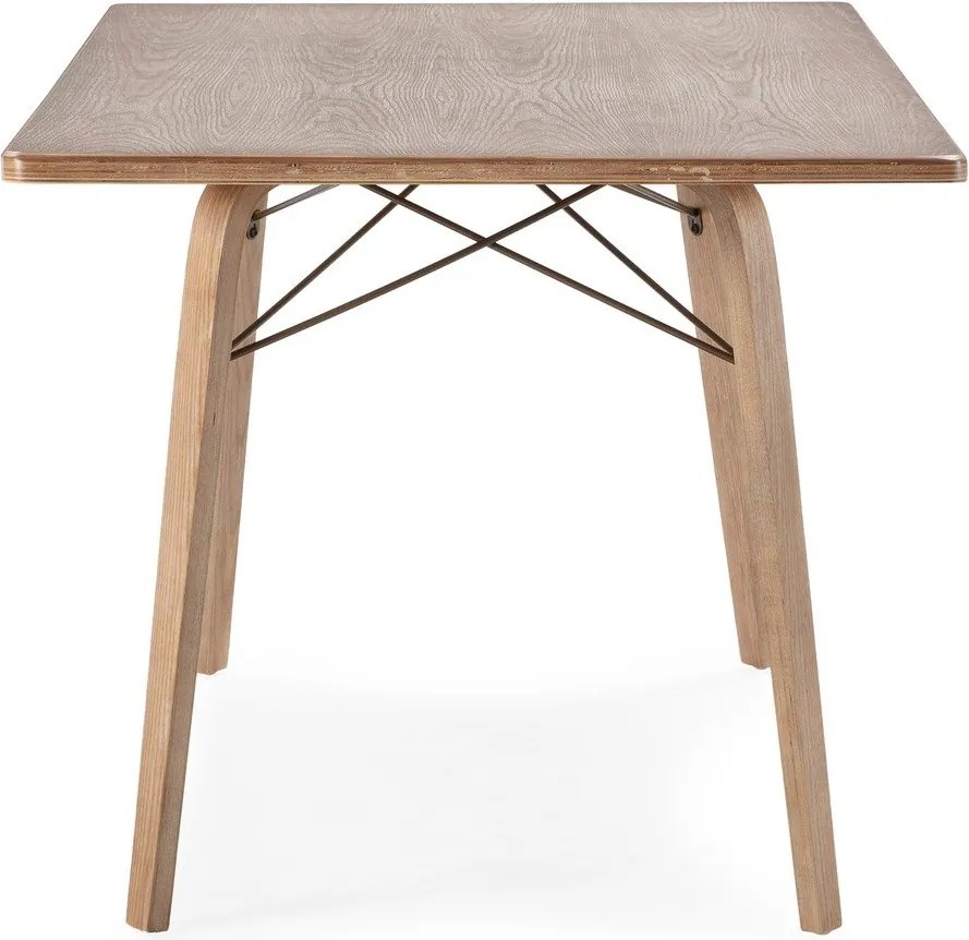 Masă de dining cu blat cu aspect de lemn de stejar 90x180 cm Lujan – MOME