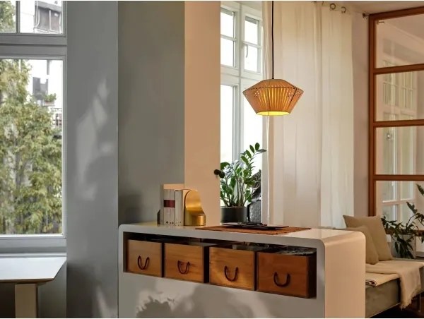 Osram - Pendul suspendat pe cablu DECOR STRIPES, 1xE27/10W/230V, Ø 30,5 cm, bej