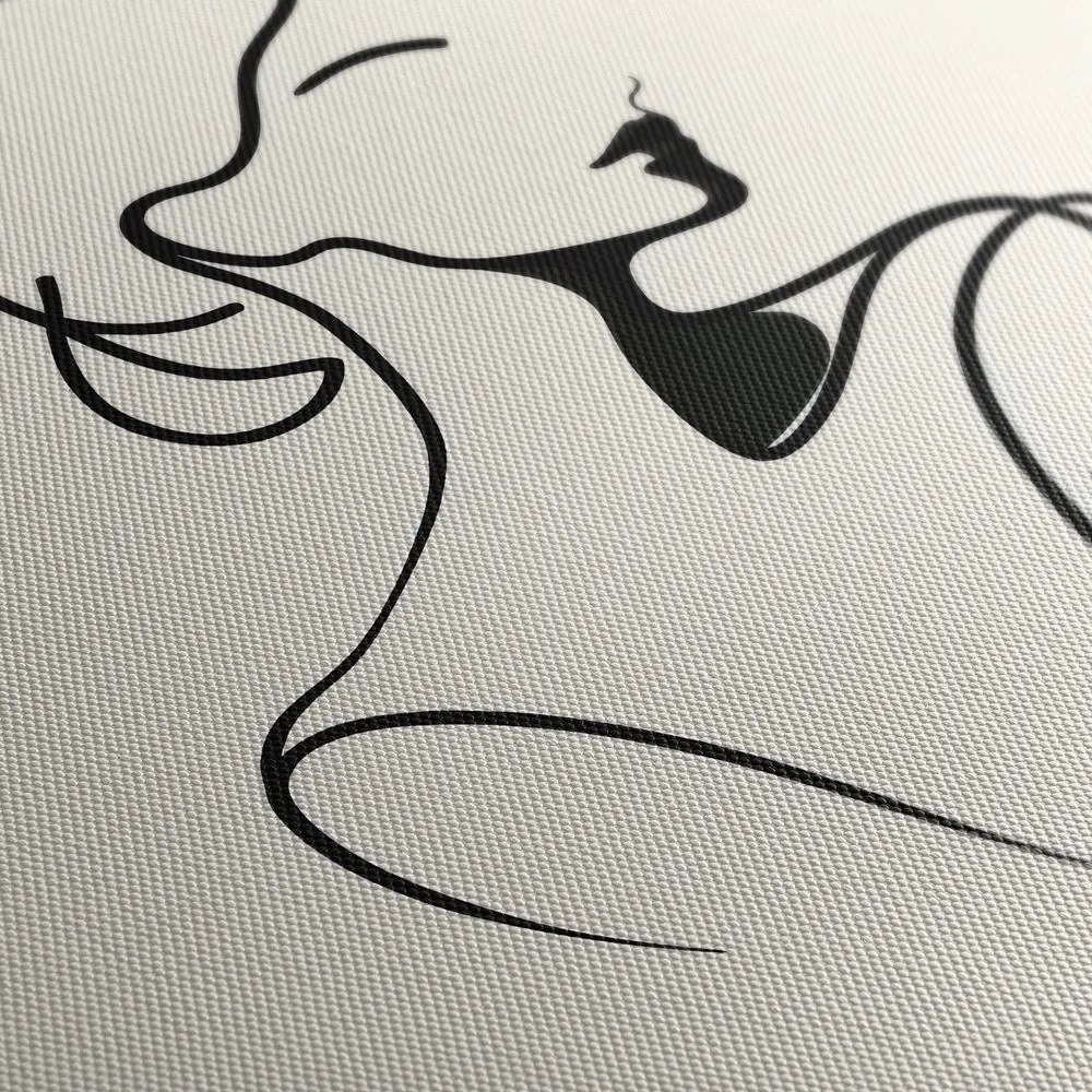 Tablou femeie în linii minimaliste