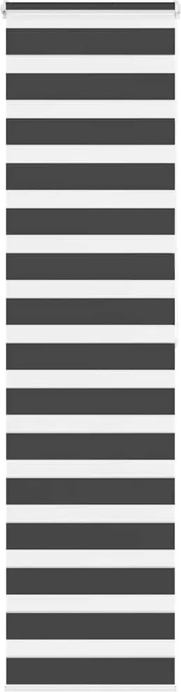 vidaXL Jaluzea tip zebra neagră lățime țesătură 55,9 cm poliester
