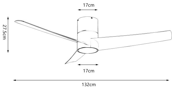 ZEVENTI - Ventilator de tavan LED BARROSA LED/18W/230V Wi-Fi Tuya + telecomandă