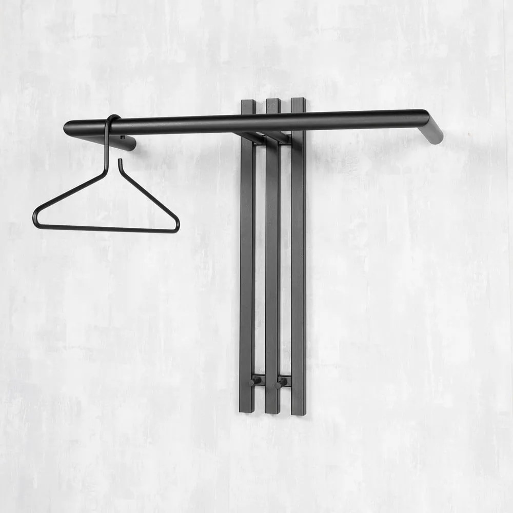 Cuier de perete negru din metal 65 cm Senza – Spinder Design