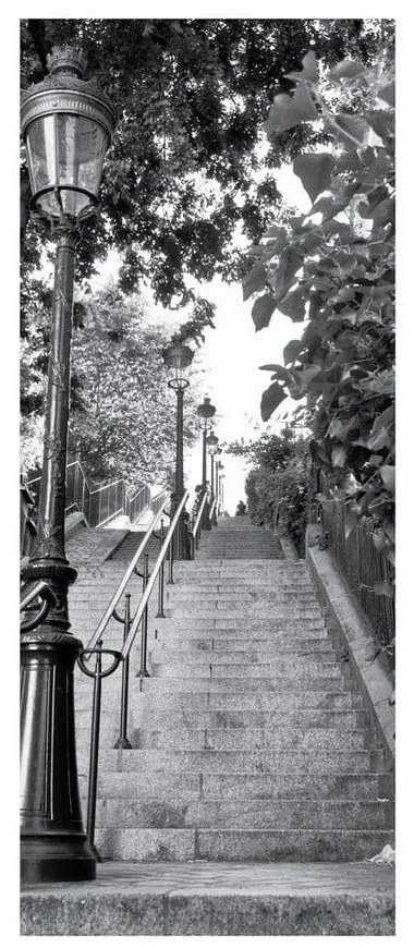 Autocolant pentru ușă Ambiance Parisian Stairs
