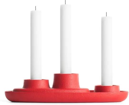 Sfeșnic EMKO Aye Aye Three Candle, roșu