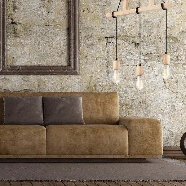 Candelabru pe cablu LEON 3xE27/60W/230V