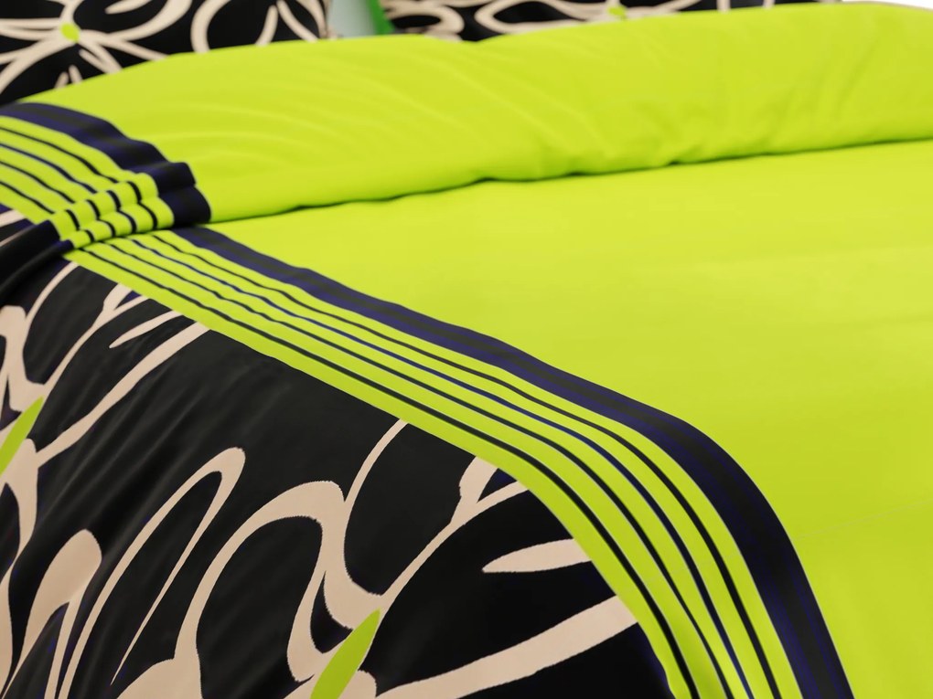 Lenjerie de pat din bumbac BELLA BLEND verde Dimensiune lenjerie de pat: 70 x 90 cm | 140 x 200 cm