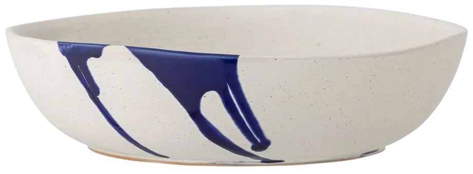 Bol mic alb-albastru din gresie 2,22 l Okayama – Bloomingville