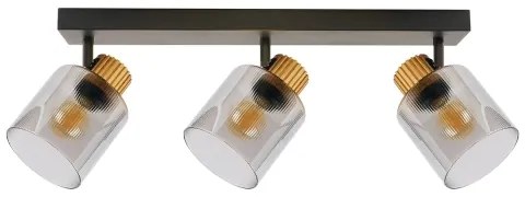 Brilagi - Plafonieră cu spoturi HYGGE 3xE14/15W/230V negru/fumuriu