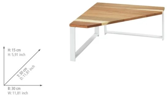 WENKO Poliță LOUISA 30 x 30 cm, alb/maro - 53026100