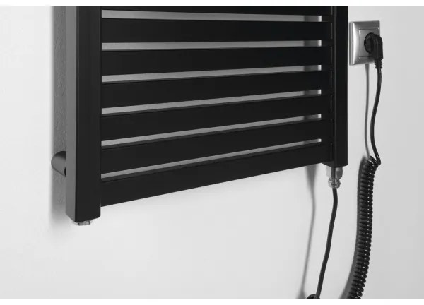 Radiator portprosop electric pentru baie Aqualine TONDI-E 300W/230V 97 cm negru mat