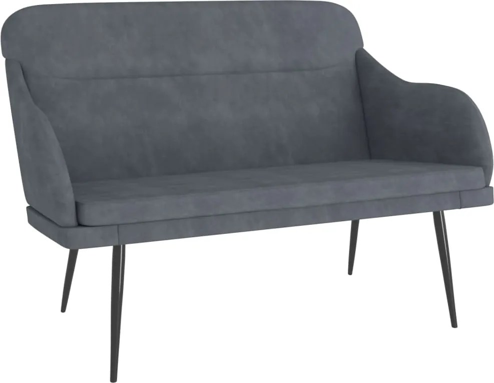 vidaXL Bancă, gri închis, 110x76x80 cm, catifea