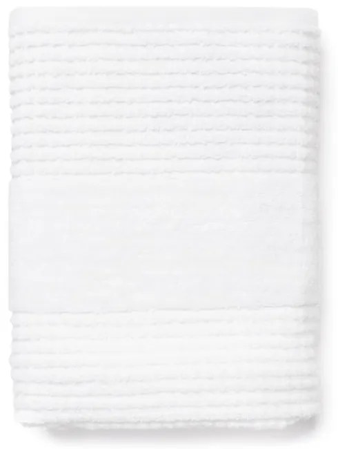 Prosop alb din bumbac organic din frotir 50x100 cm Check – JUNA