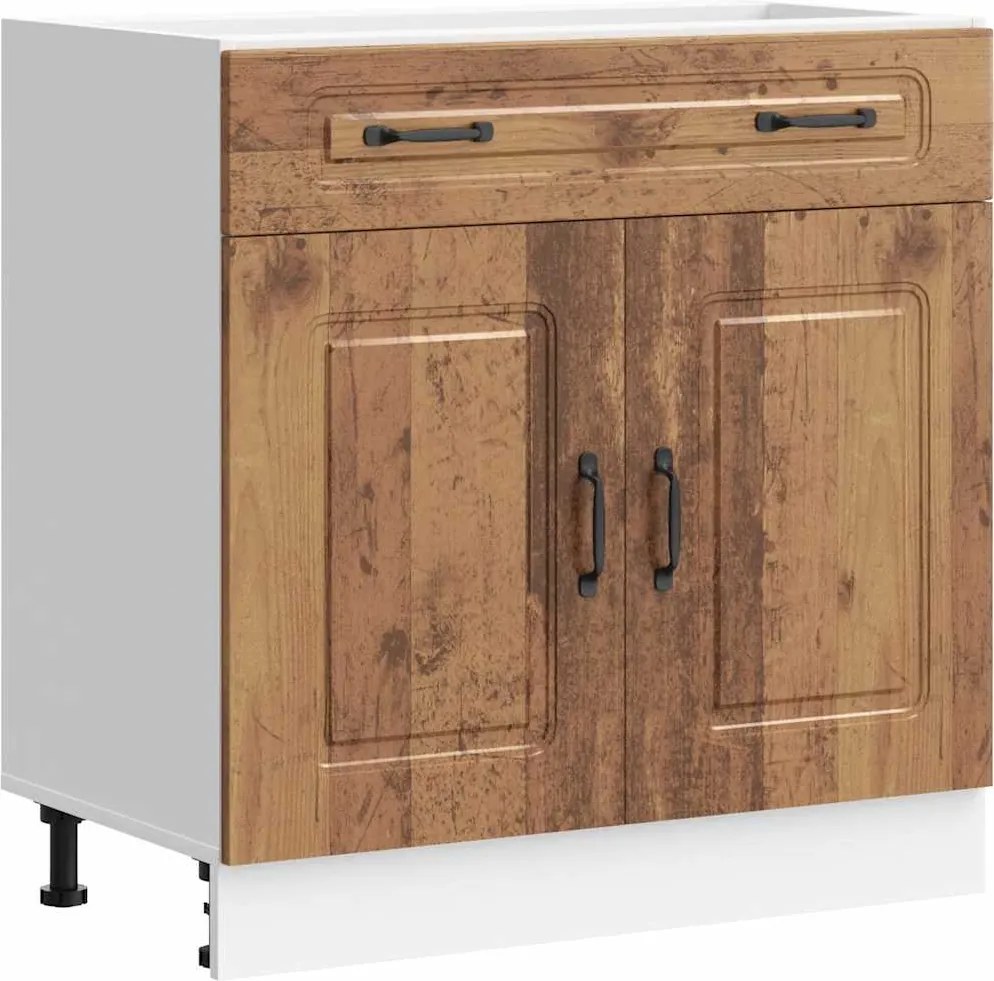 vidaXL Dulap de bază de bucătărie „Kalmar” Lemn vechi lemn prelucrat