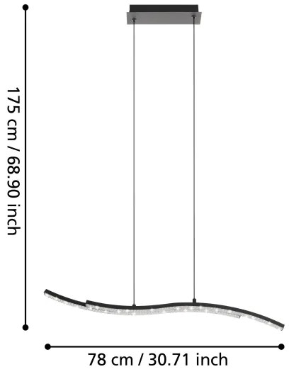 Eglo 99802 - Lustră LED pe cablu LEJIAS LED/21,5W/230V
