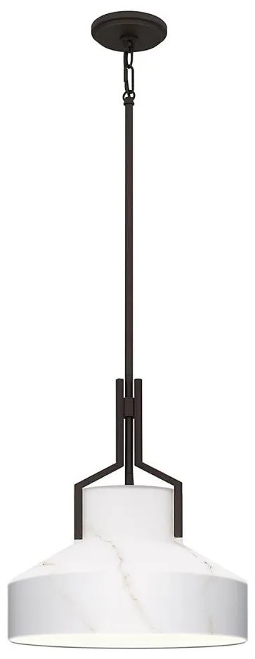 Quoizel QZ-BRECKEN-2P-OZ-ABG - Candelabru BRECKEN 2xE27/60W/230V negru/decor marmură