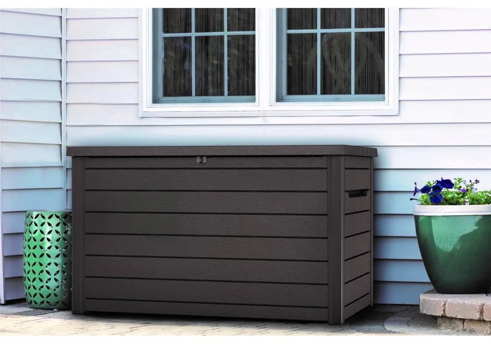 Cutie de depozitare pentru grădină maro din plastic Ontario – Keter