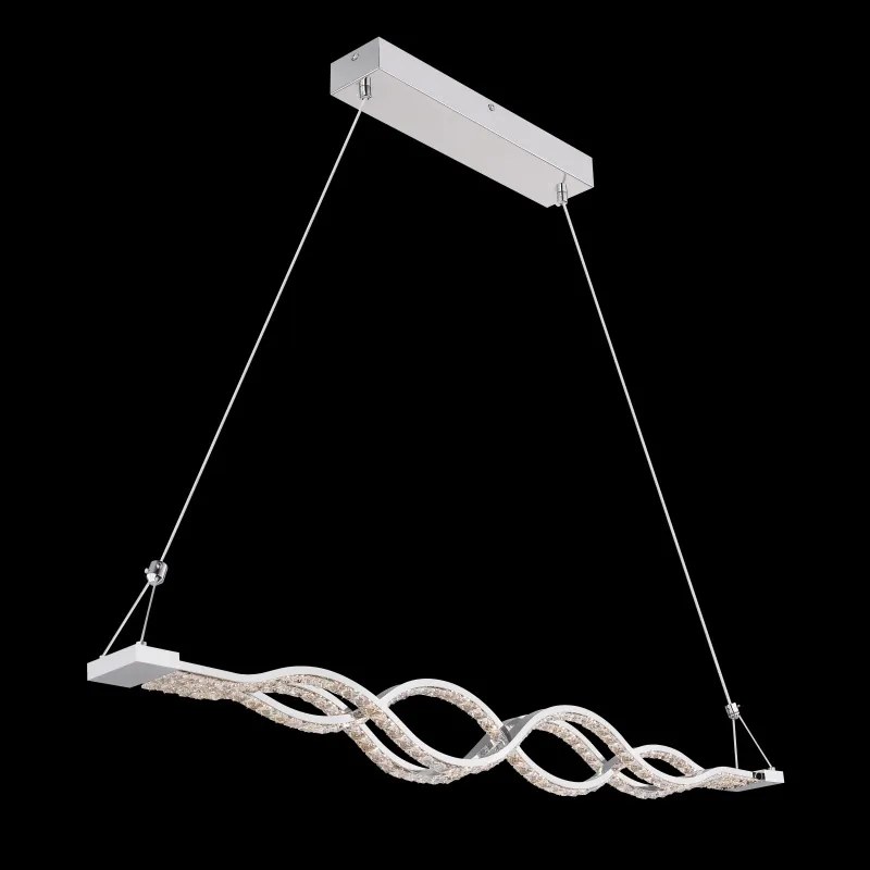 Lustra suspendata LED dimabila cu telecomanda design modern PILLA crom 67109-30 GL