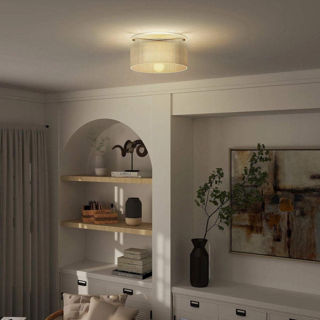 HOMCOM Plafonier LED 40W cu bază E27 modern pentru sufragerie, hol, sufragerie, bucătărie, transparent | Aosom Romania