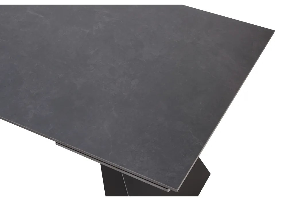 Masa dining extensibila, grafit neagra, 160-240x90 cm, SALAL