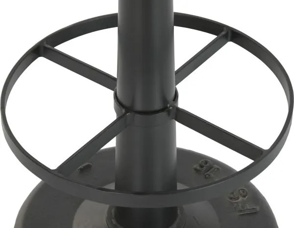 Scaun rotativ de bar din piele naturala si metal, stil industrial, "Rotor"