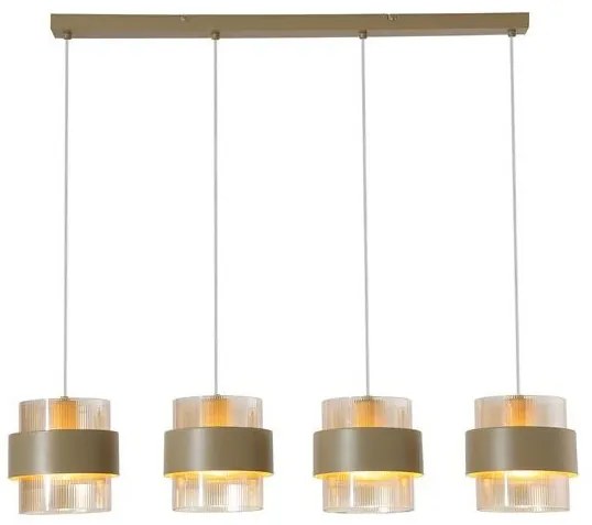 Lustra cu 4 pendule stil scandinav Royal chihlimbar