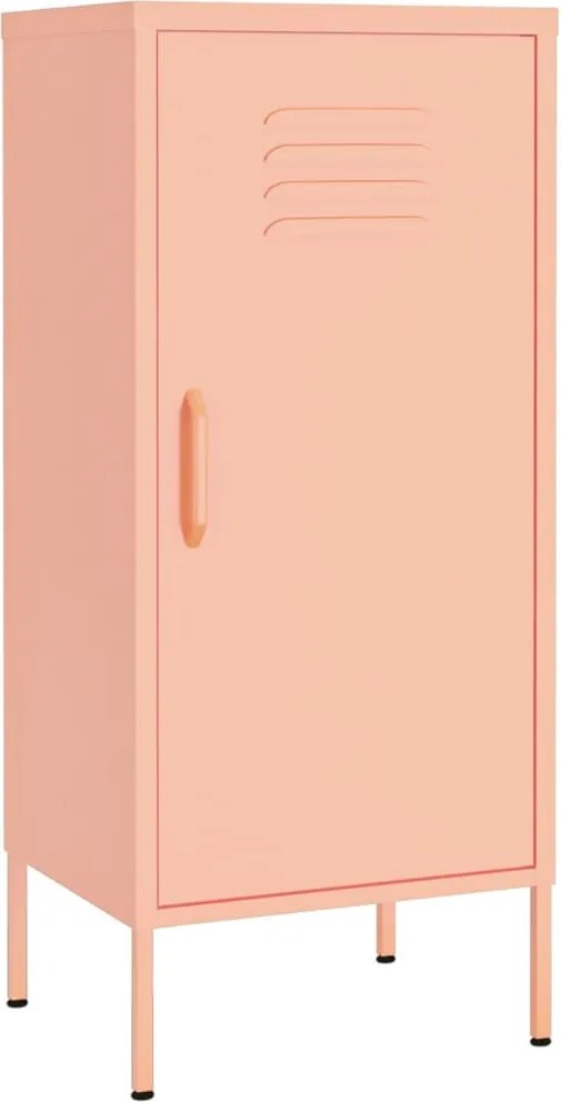 vidaXL Dulap de depozitare, roz, 42,5x35x101,5 cm, oțel