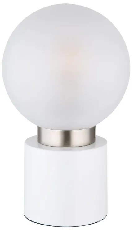 Veioza, lampa de masa design modern Marka alb, nichel, opal