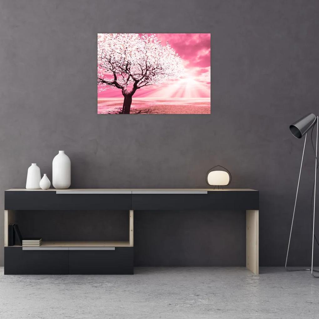 Tablou cu pomul roz (70x50 cm), în 40 de alte dimensiuni noi