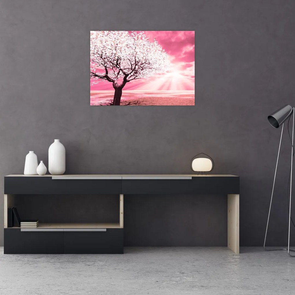 Tabloul cu pomul roz (70x50 cm)