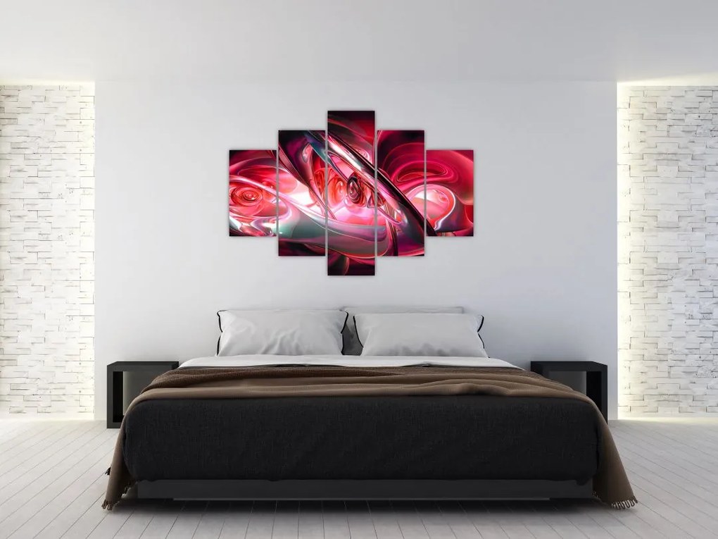 Tabloul fractalilor în roșu (150x105 cm)