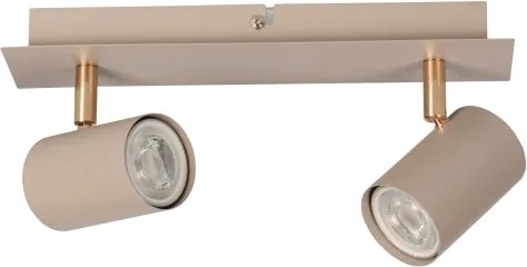 Kanlux 90781 - Spot aplicat EVALO 2xGU10/10W/230V bej/auriu