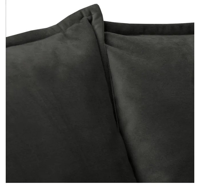 Canapea gri închis cu tapițerie din catifea 138 cm Juli – Ropez