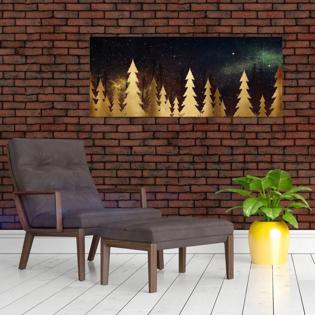 Tablou - Noapte de aur (120x50 cm)