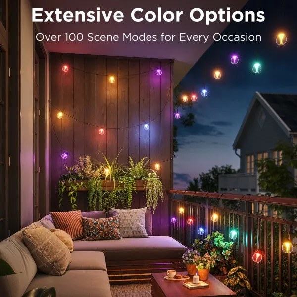 Instalație LED RGBICW decorativă dimabilă de exterior Govee LED/24W/230V IP67 2700-6500K Wi-Fi