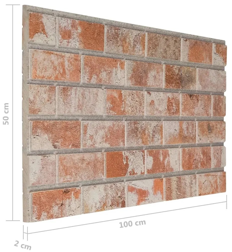Panouri de perete 3D, model caramida, rosu, 10 buc., EPS 10, Portocaliu